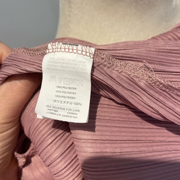 Madewell Texture And Thread Micropleat Top short sleeve Sz XXS Light Dusty Pink - Picture 11 of 13